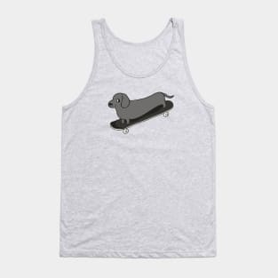 Skateboarding Dachshund Tank Top